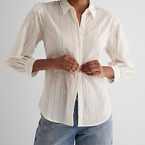 Relaxed Metallic Half Sleeve Portofino Shirt